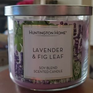Huntington Home 3 Wick Soy Blend Jar Candle Lavender & Fig Leaf